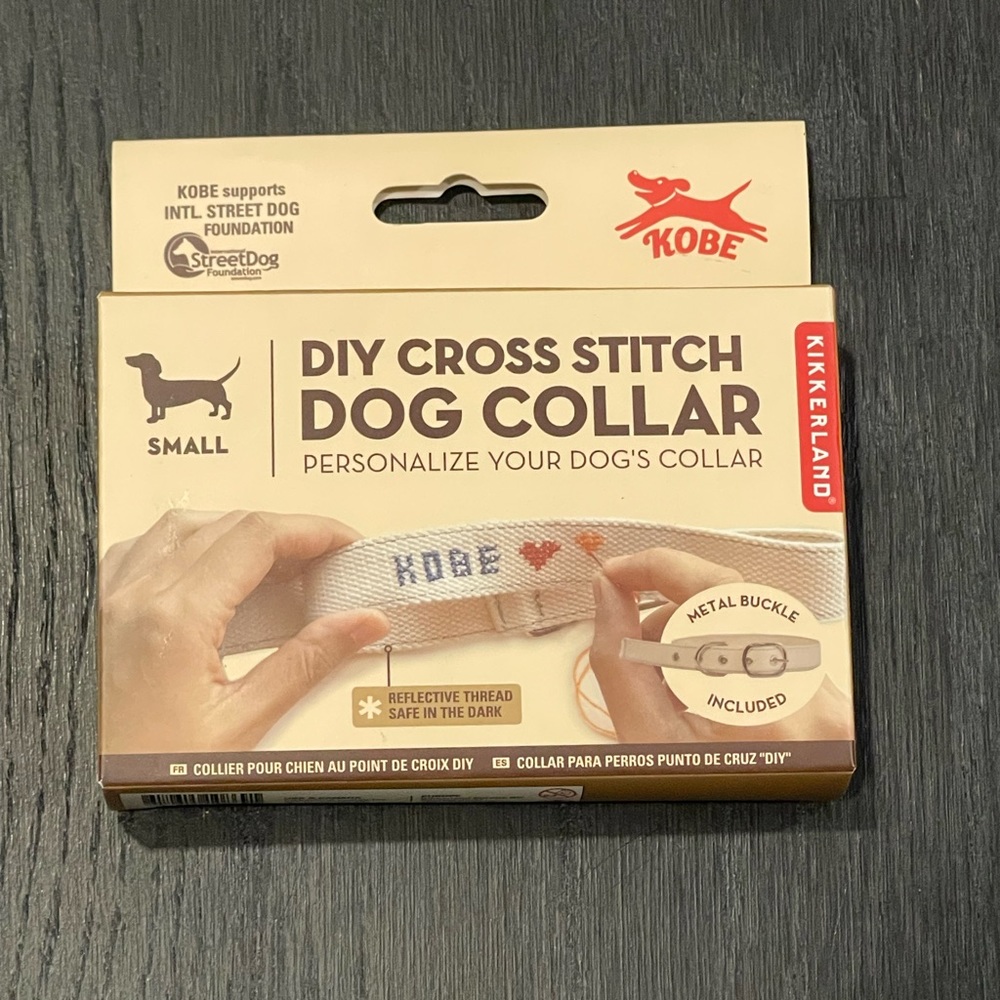 New Kikkerland DIY Cross Stitch Dog Collar